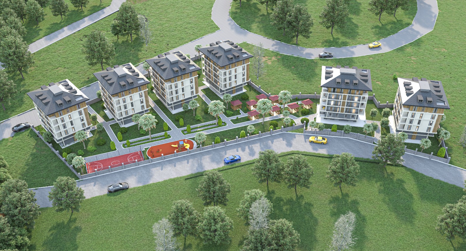 kentsel dönüşüm konutları 6 bloklu site inşaatı